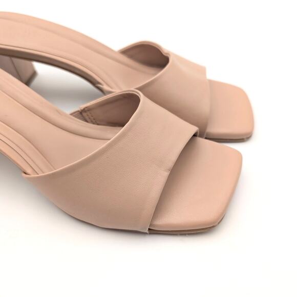 Open Edit Jaydin Block Heel Sandals Women's Open Toe Beige Size US6M EU36.5 - Picture 9 of 12